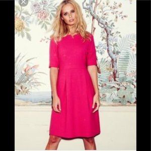 Boden | Bright Pink Wool Dorchester Dress